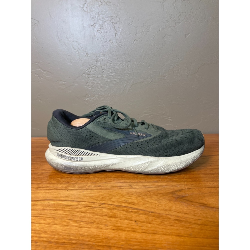 Brooks Adrenaline GTS 24 Running Shoes Mens 13 Green Cushioned Road Sneakers